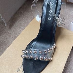 Boo hoo clear strappy sandals